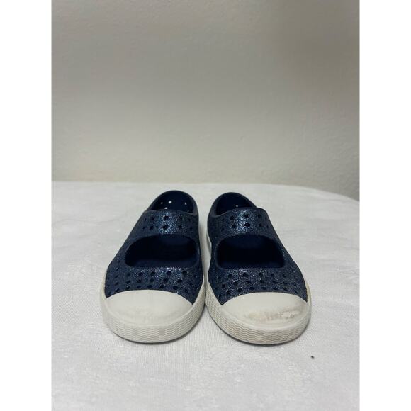Native Jefferson Juniper Blue Bling Shoes Child Size 5C - Picture 1 of 5